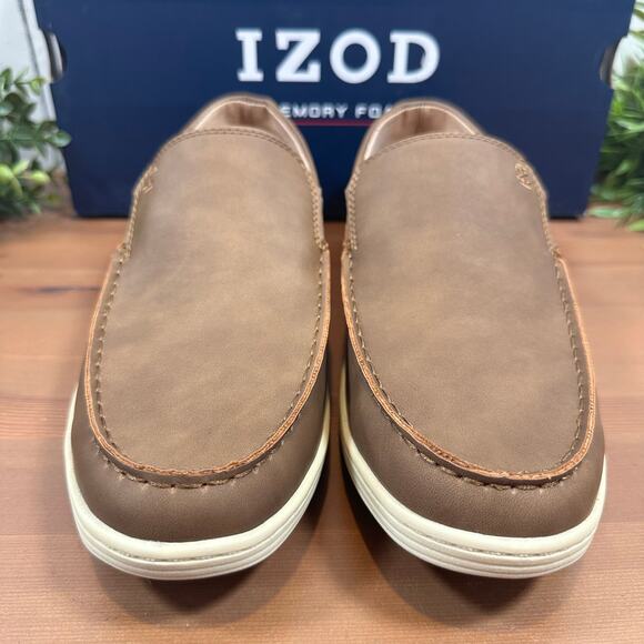 Izod Men's Seapoint Tan Memory Foam Loafers Size 12 - Picture 3 of 8